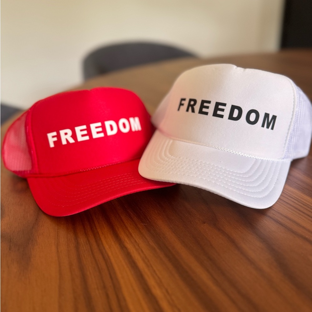 Freedom Trucker Hat red OR white